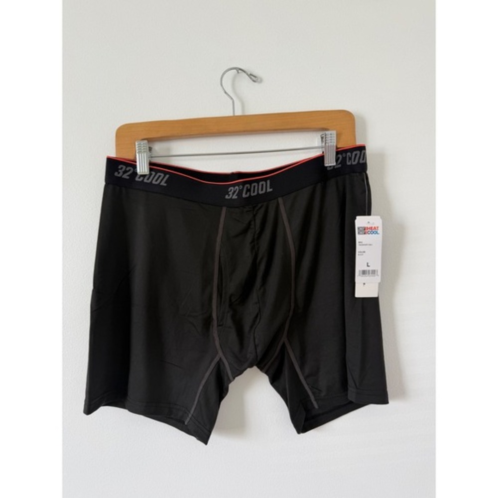 32 Degrees Men's Cool Active Boxer Brief – Black – Size Large – NWT‎